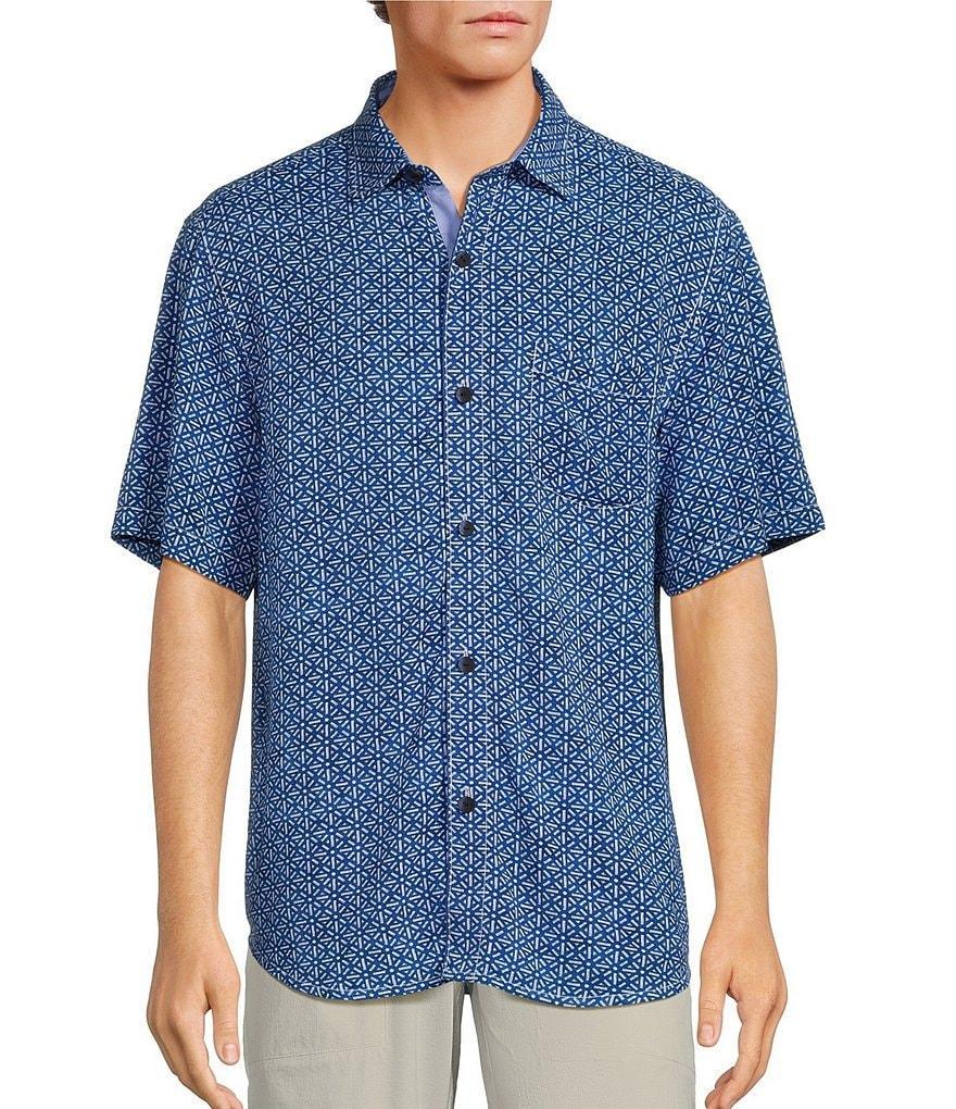 Tommy Bahama Veracruz Cay Rio Geo Short Sleeve Woven Shirt Product Image