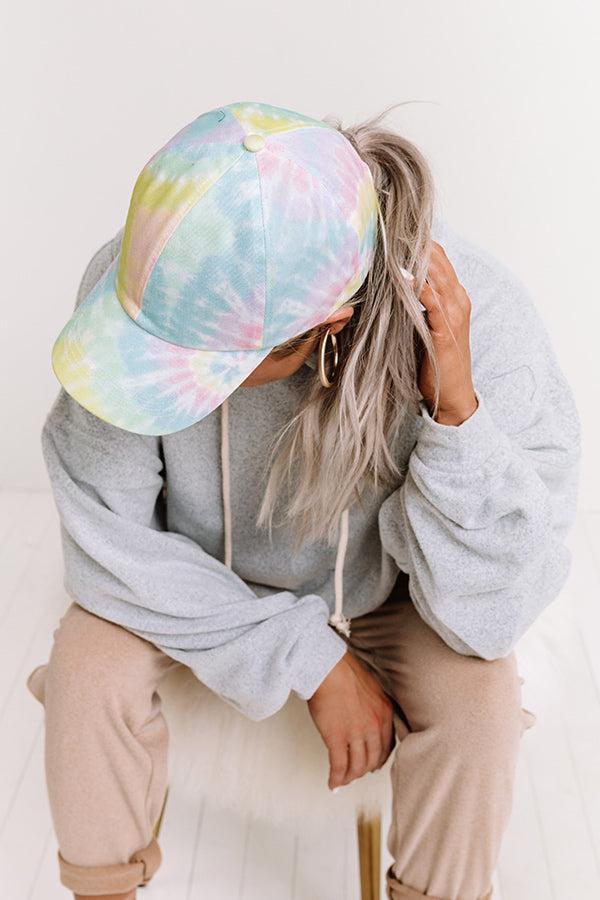 Sunshine State Tie Dye Baseball Cap In Aqua Product Image