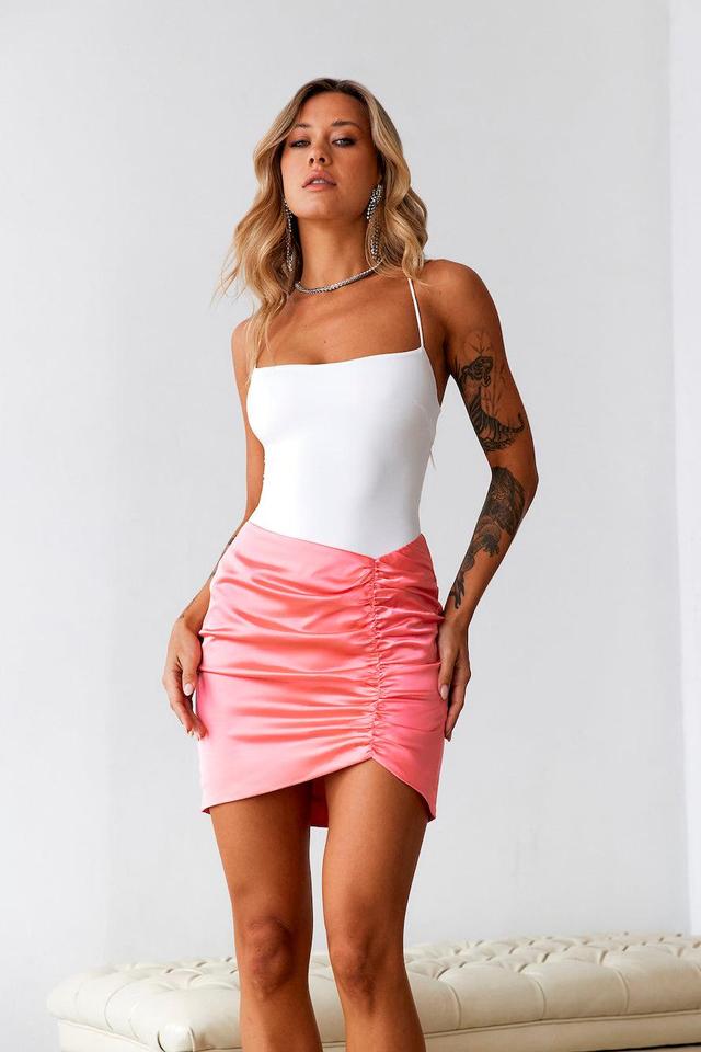 HELLO MOLLY Keep It Mini Skirt Pink Product Image