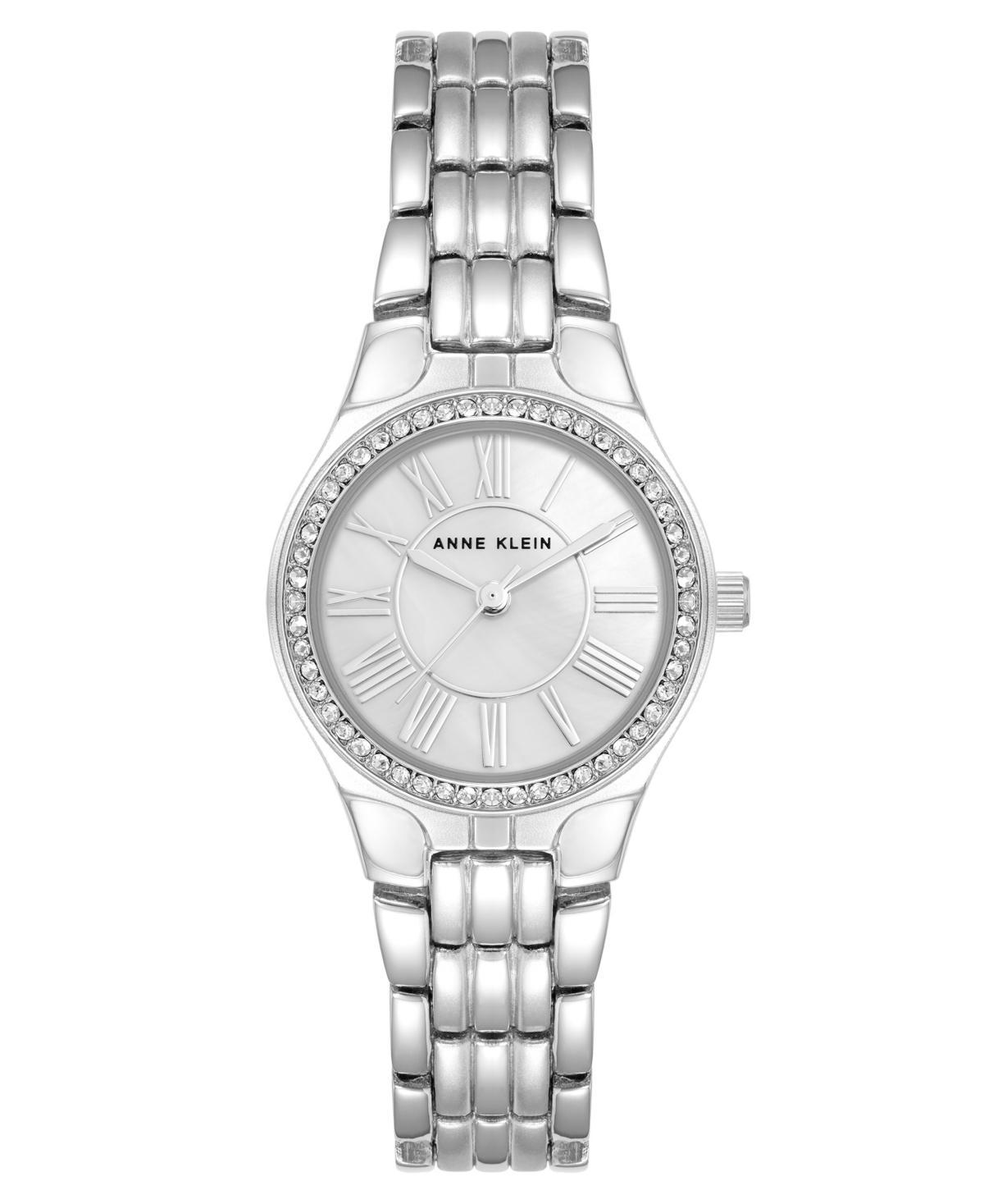 Anne Klein Womens Quartz Silver-Tone Alloy Link Bracelet Watch, 26mm - Silver Product Image