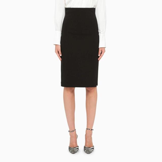 Wool-blend Pencil Skirt In Black Product Image