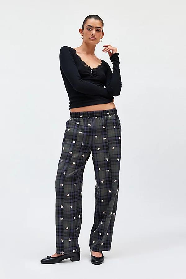 Kimchi Blue Critter Embroidered Wide Leg Pant Womens at Urban Outfitters Product Image