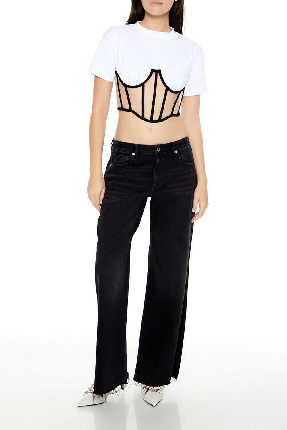 Sheer Corset Combo Crop Top | Forever 21 Product Image