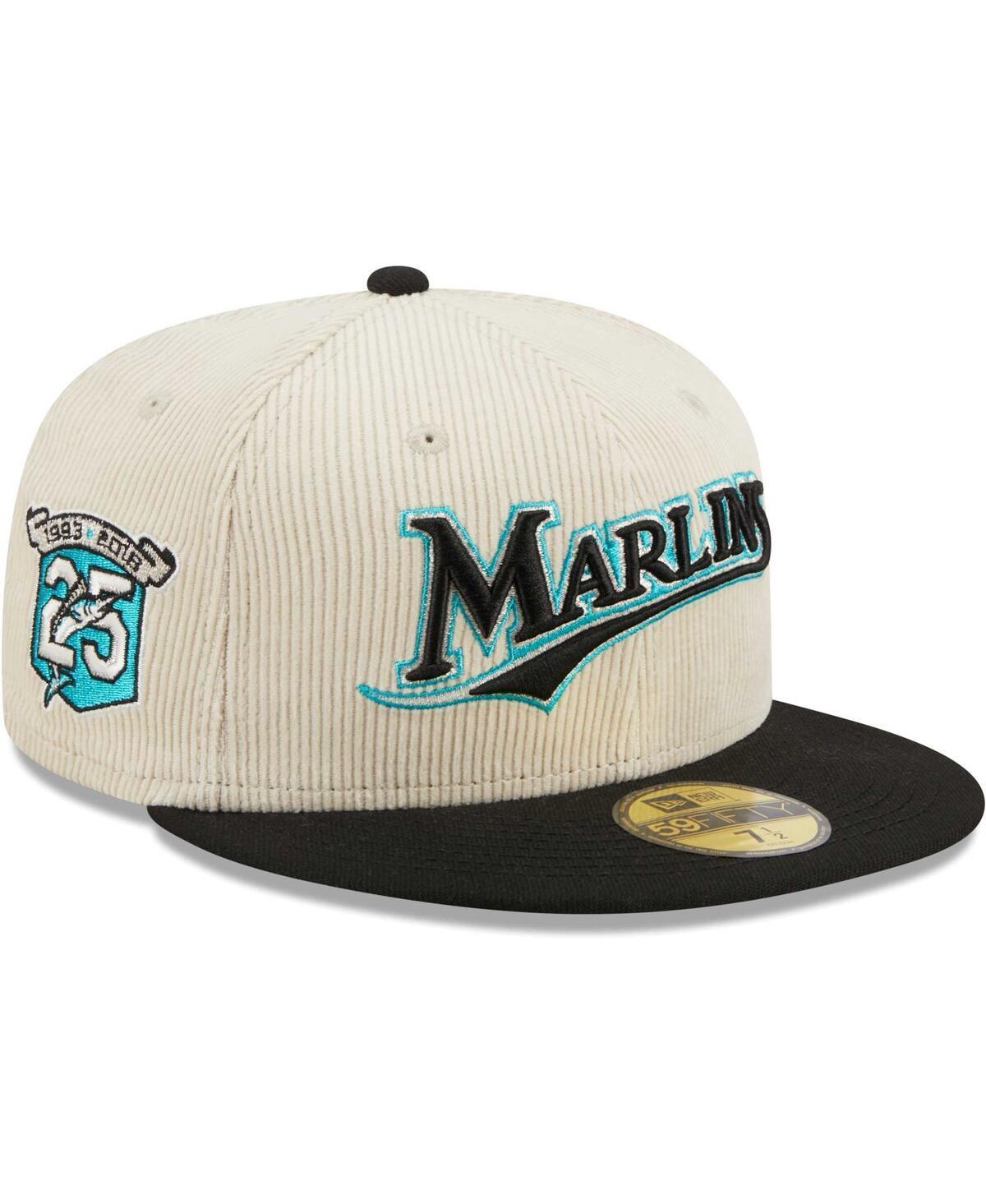 Mens New Era White Florida Marlins Cooperstown Collection Corduroy Classic 59FIFTY Fitted Hat Product Image