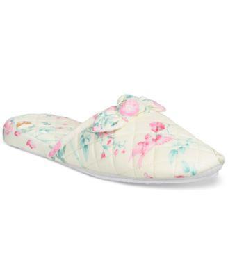 Women's Quilted Butterfly Floral Bow Slippers, Created for Macy's Product Image