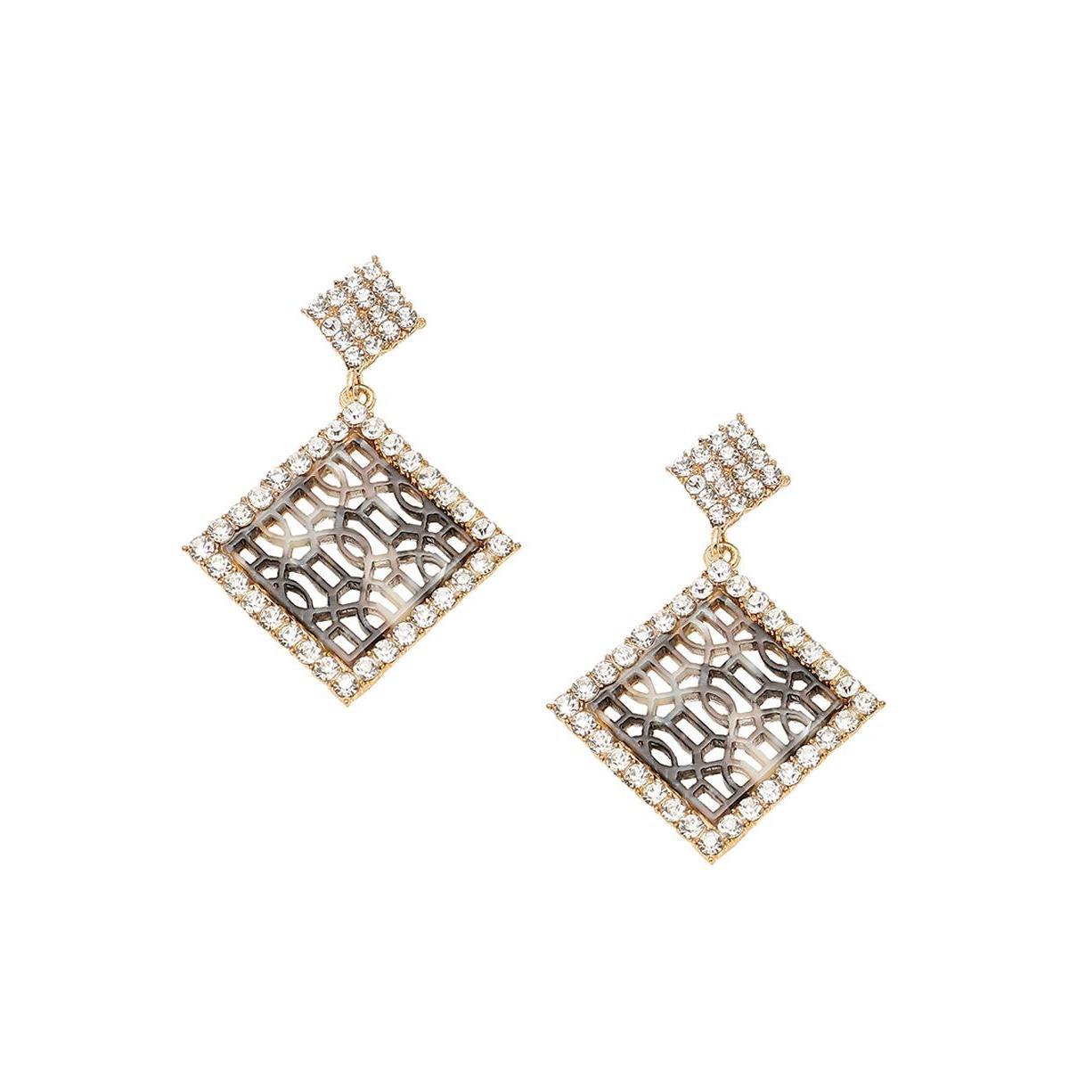 Sohi Womens Filigree Drop Earrings Product Image