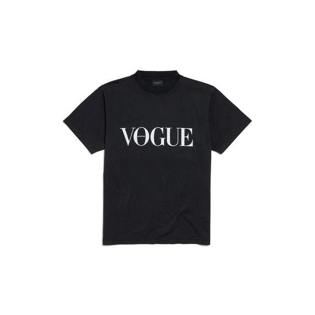 Women's Balenciaga | Vogue T-shirt Small Fit in Black Faded Product Image