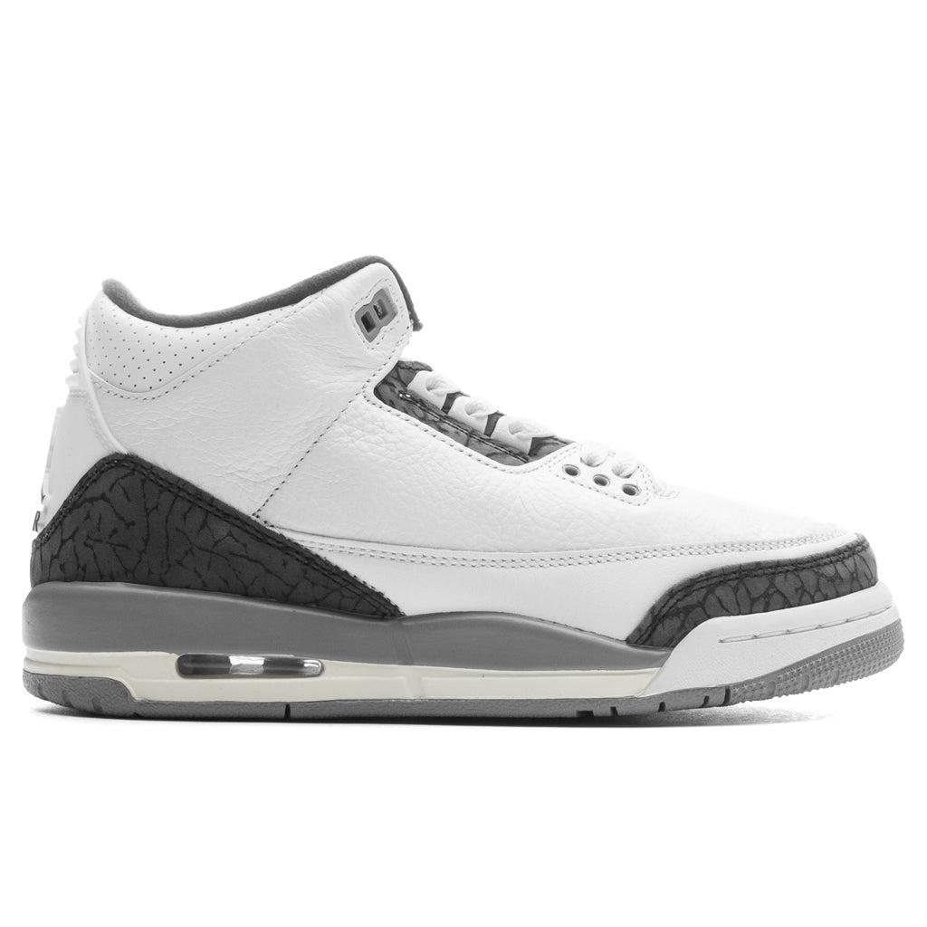 Air Jordan 3 Retro (PS) - Summit White/Fire Red/Cement Grey Male Product Image