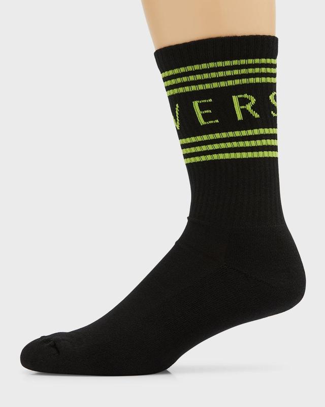 Mens Athletic Logo Crew Socks Product Image