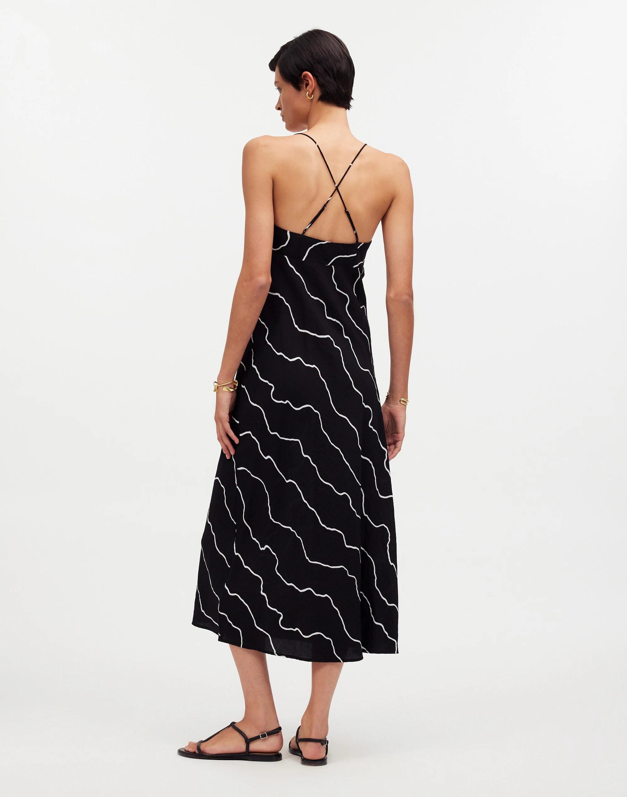 The Layton Midi Slip Dress in Squiggle Print Product Image