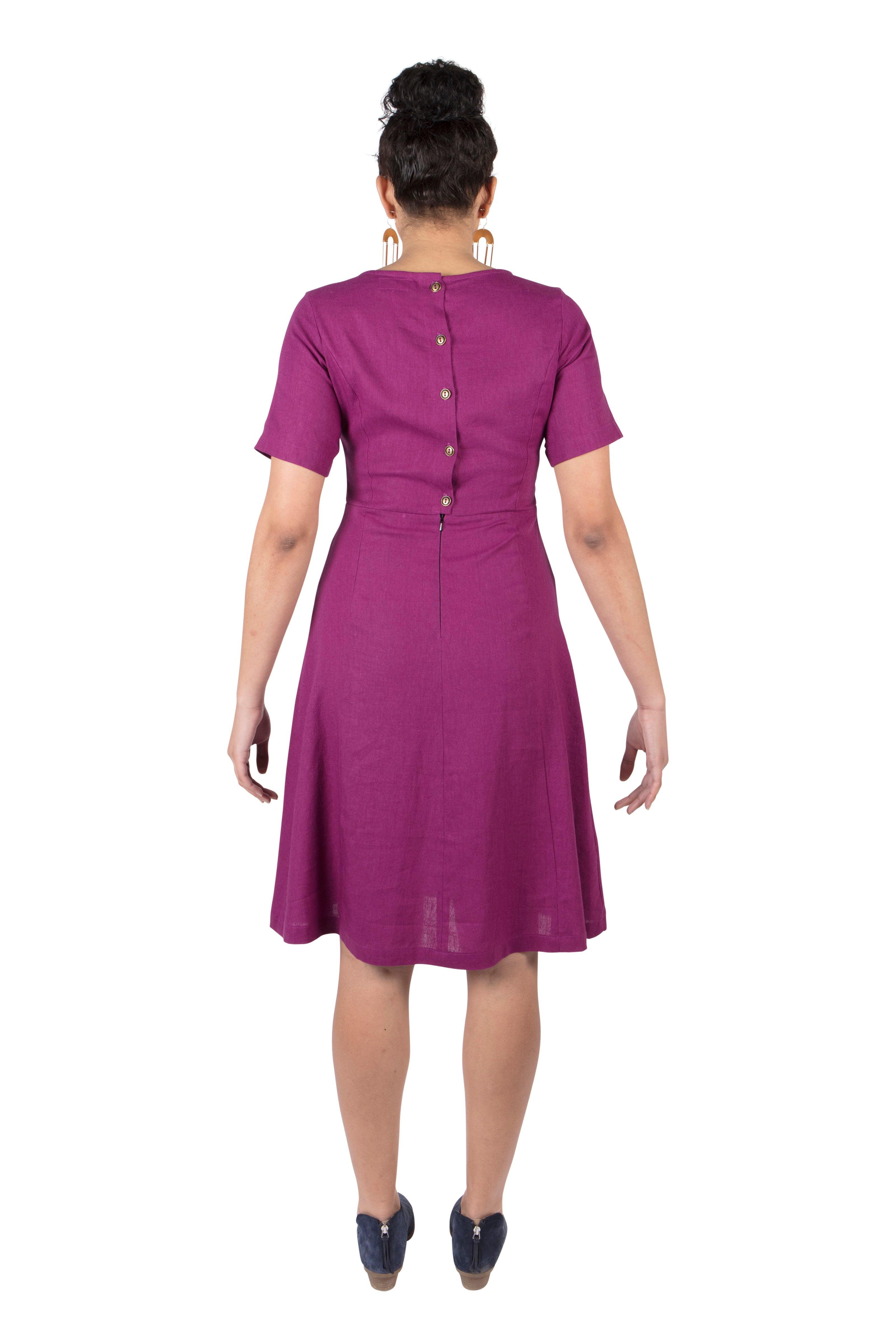 Ingrid Dress in Electric Violet Product Image