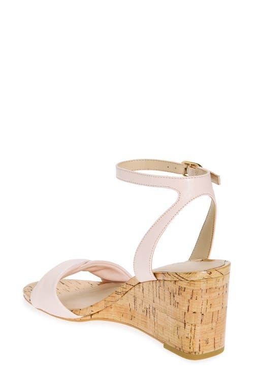 Everly 75 Leather Wedge Sandal In White Product Image