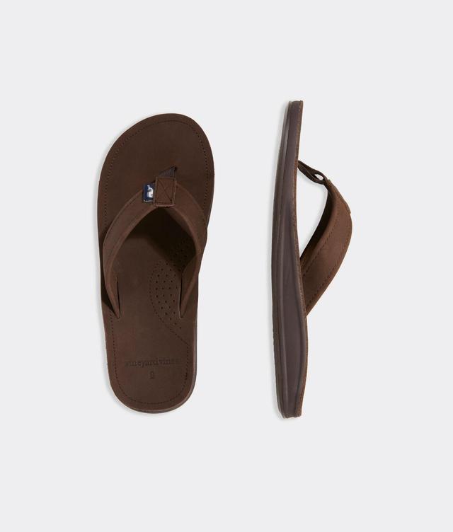 Contoured Leather Flip Flops Product Image