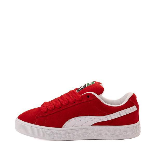 Mens PUMA Suede XL Athletic Shoe - Red / White Product Image