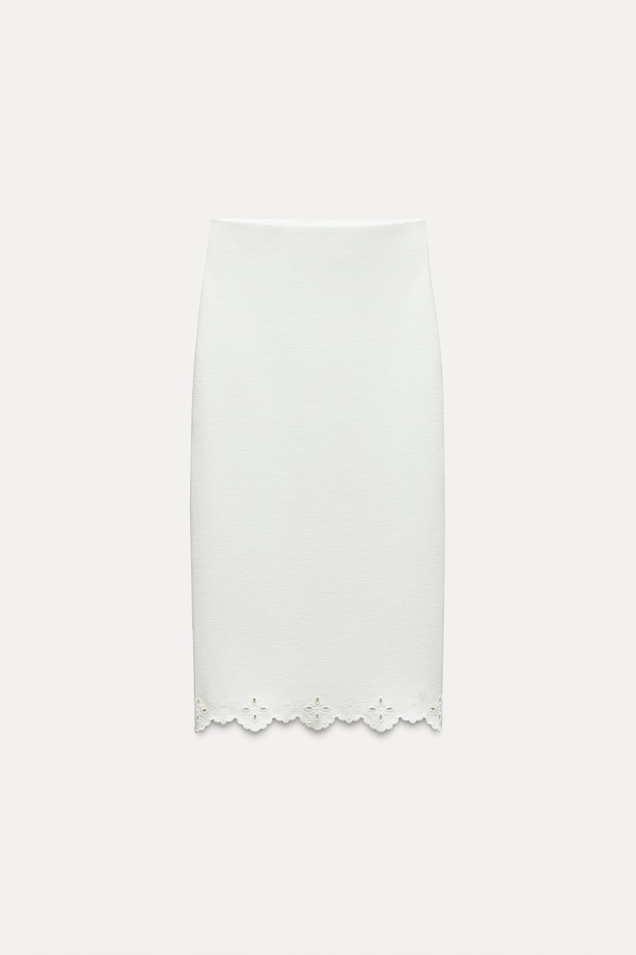 STRETCH KNIT MIDI SKIRT Product Image