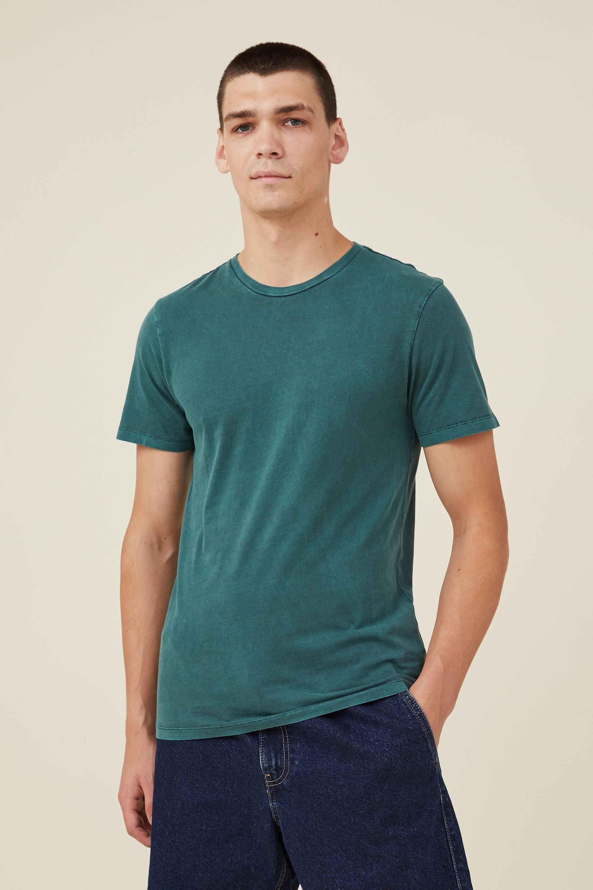 Cotton On Men - Organic Regular Fit Crew T-Shirt - Pineneedle green Product Image