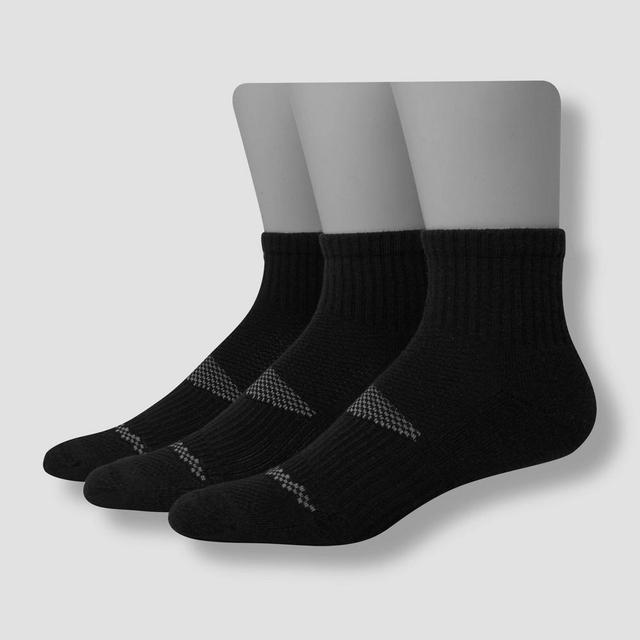 Mens Hanes Premium Performance Power Cool Ankle Socks 3pk - Black 6-12 Product Image