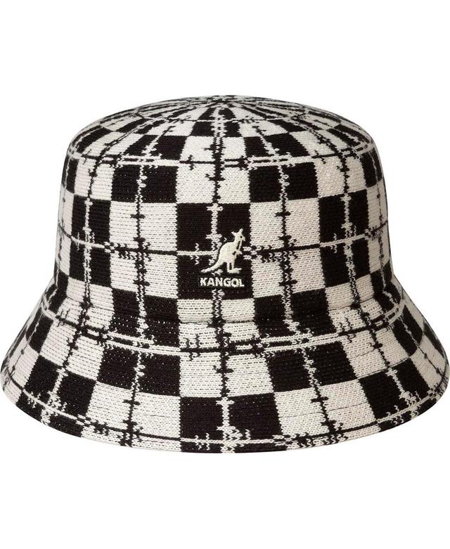 Kangol Mens Barbed Check Bucket Bucket Hat - Red velvet Product Image