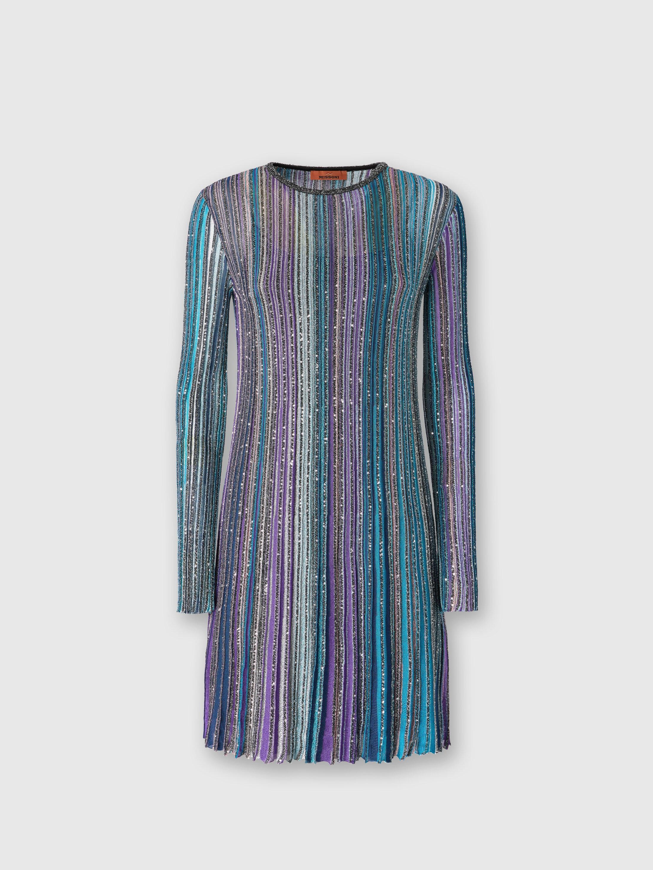 Pleated dress with sequins Product Image