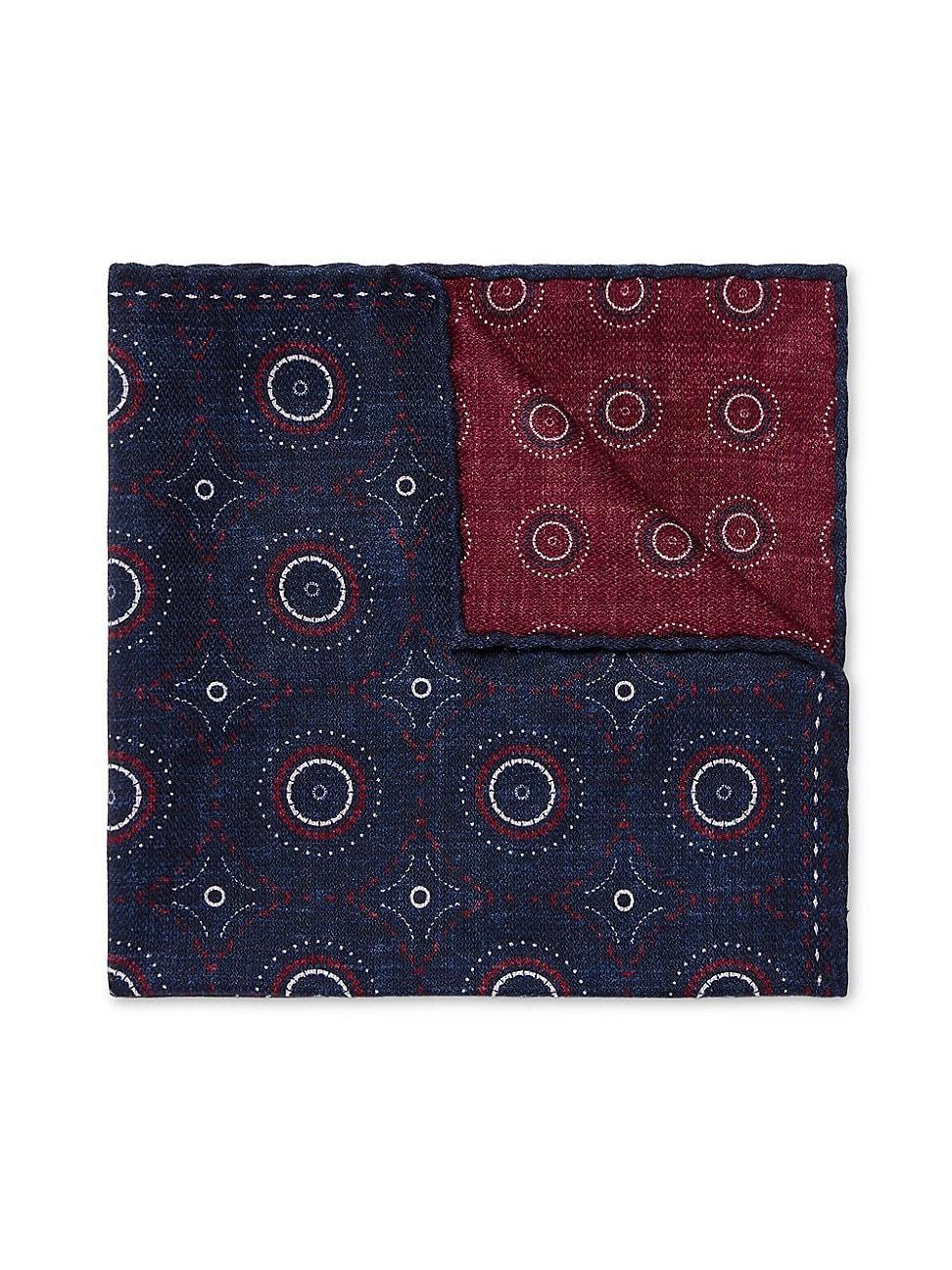 Mens Double Face Silk Pocket Square Product Image