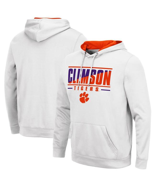 Colosseum Mens Clemson Tigers Slash Stack 2.0 Pullover Hoodie Product Image