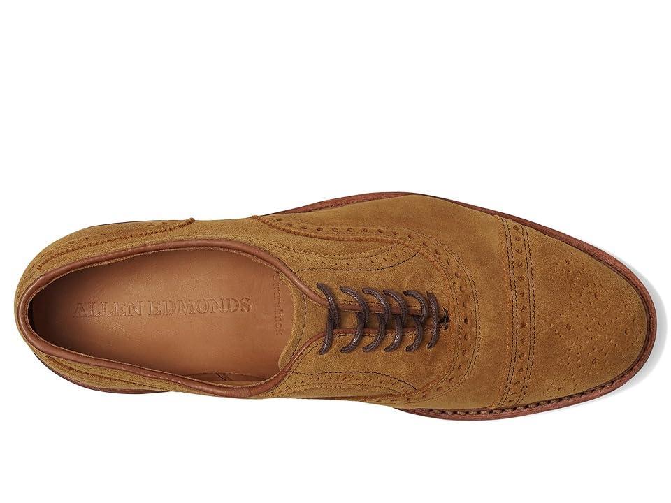 Allen Edmonds Strandmok Cap Toes (Wheat Suede) Men's Lace Up Wing Tip Shoes Product Image