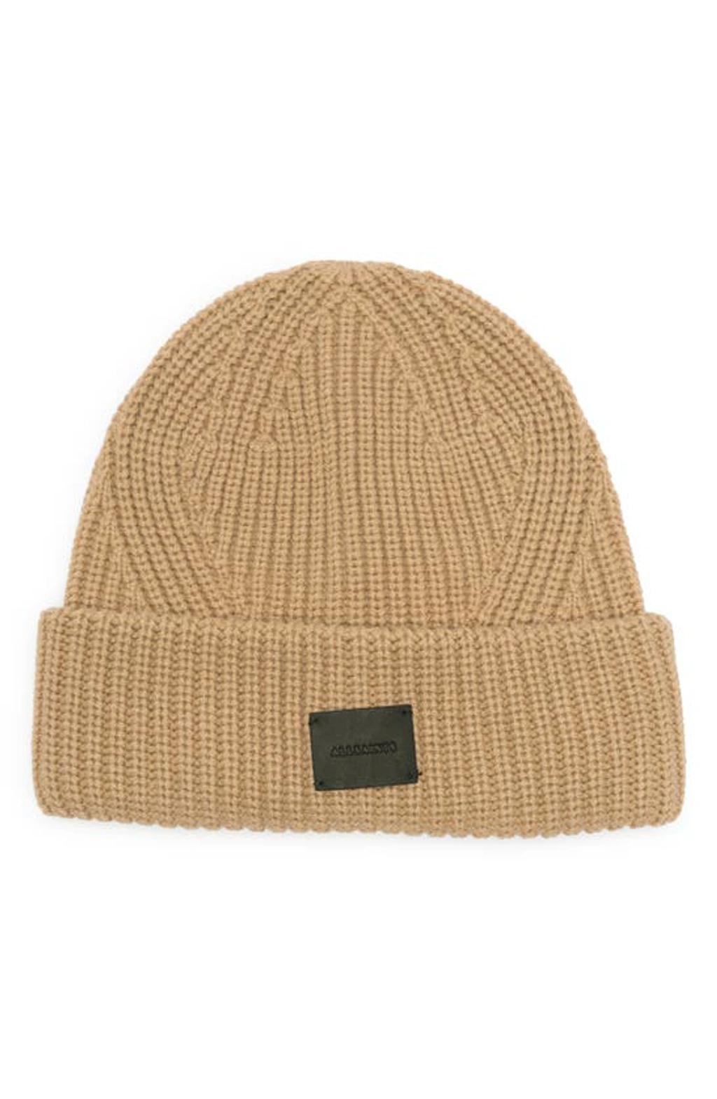 Travelling Rib Beanie In Beige product image