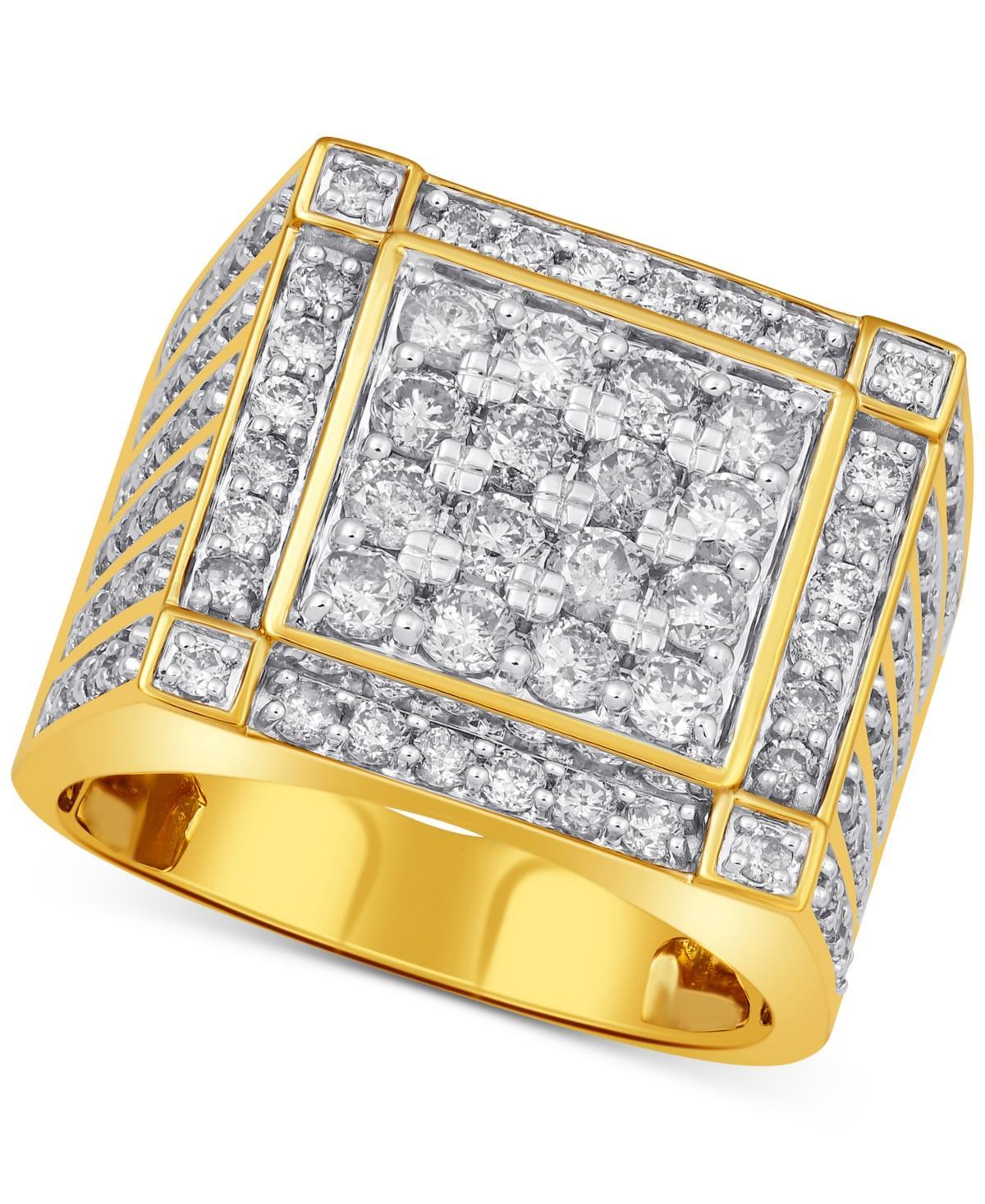 Mens Diamond Cluster Ring (3 ct. t.w.) Ring in 10k Gold Product Image