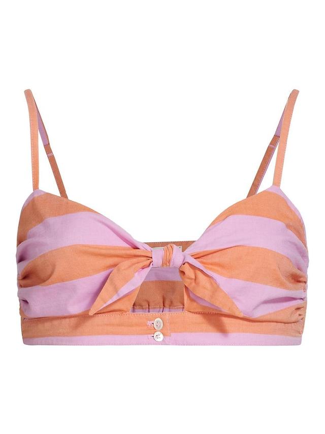 Gigi Striped Cutout Bralette Top Product Image