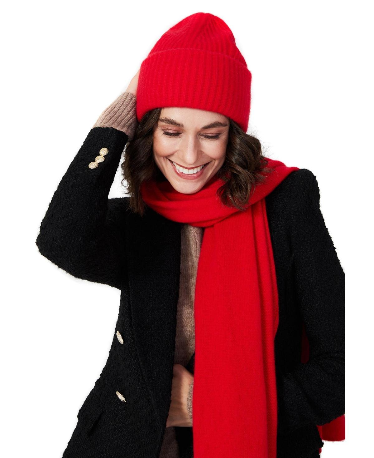 Style Republic 100% Pure Cashmere Chunky Knit Womens Beanie Product Image