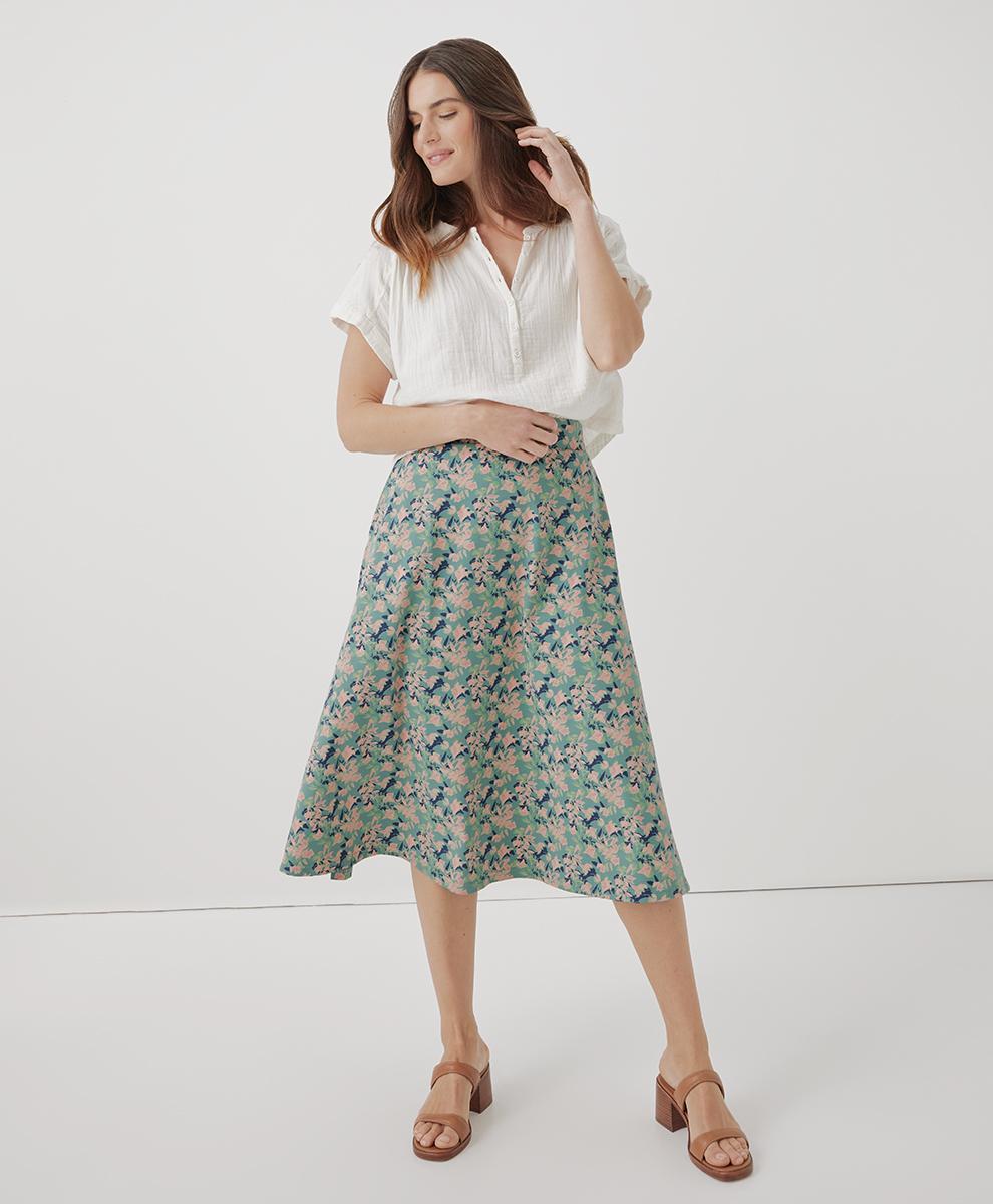 Womens Fit & Flare Midi Skirt 3XL product image