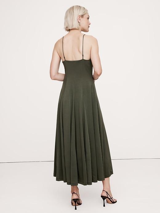 Drapey Jersey Godet Maxi Dress Product Image