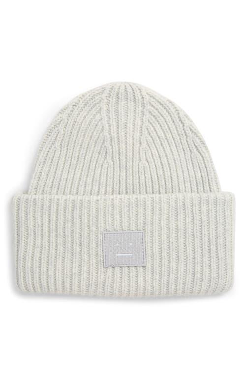 Acne Studios Pansy Face Patch Rib Wool Beanie Product Image