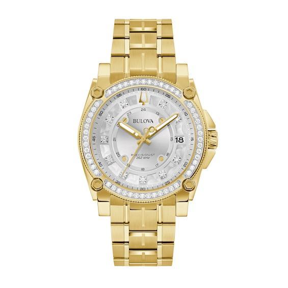 Bulova Mens Precisionist Champlain Diamond (3/4 ct. t.w. Stainless Steel Bracelet Watch 40mm - Gold-tone Product Image