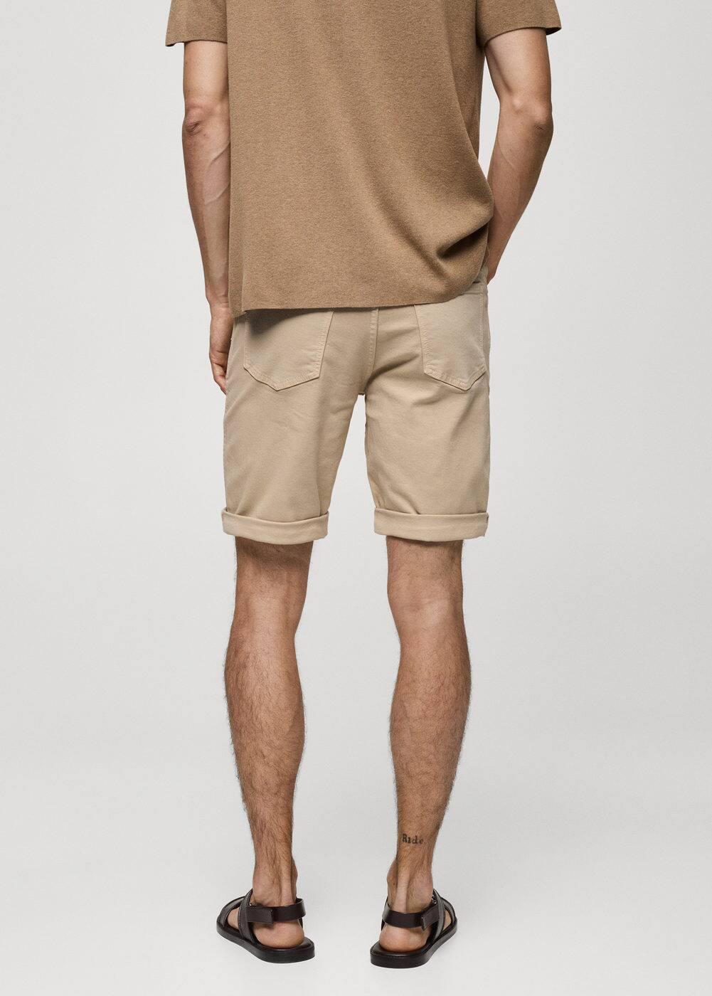 MANGO MAN - Slim-fit denim bermuda shorts beigeMen Product Image