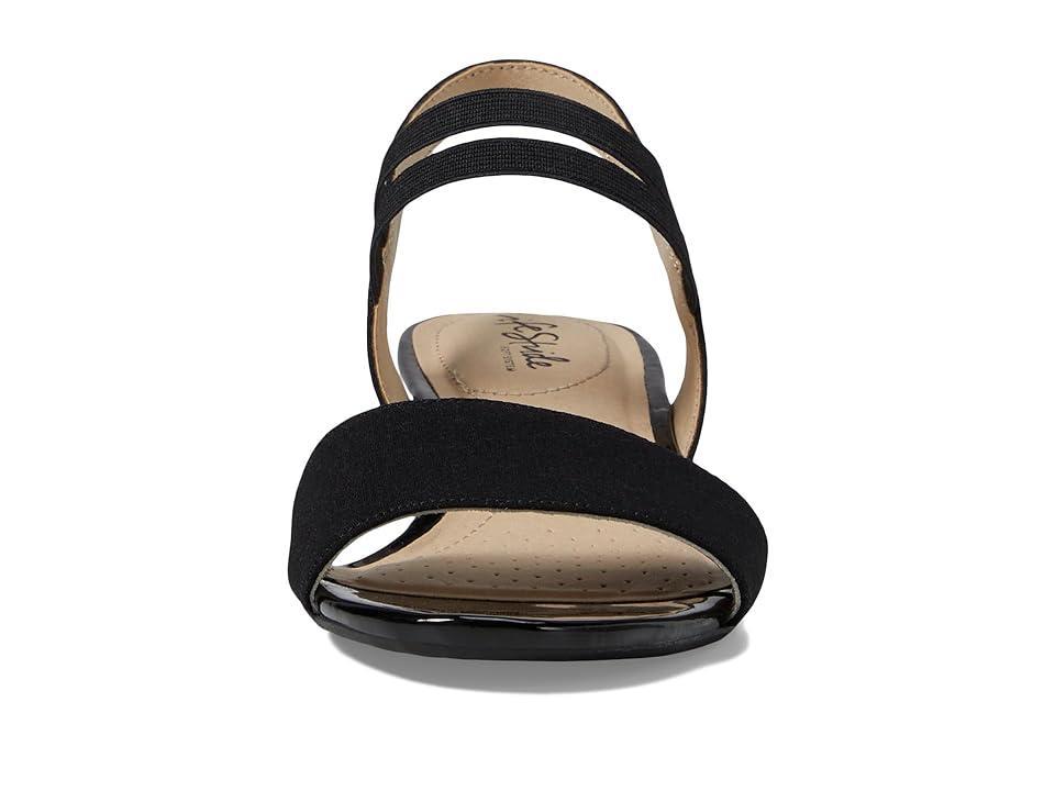 LifeStride Yolo Womens Wedge Sandals Black Product Image