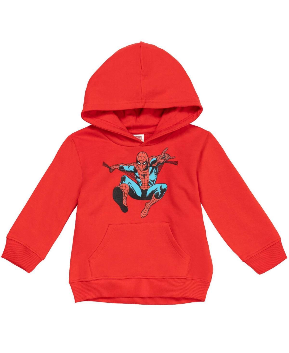 Marvel Boys Avengers Spider-Man Hulk Fleece Pullover Hoodie to - Spiderman Product Image