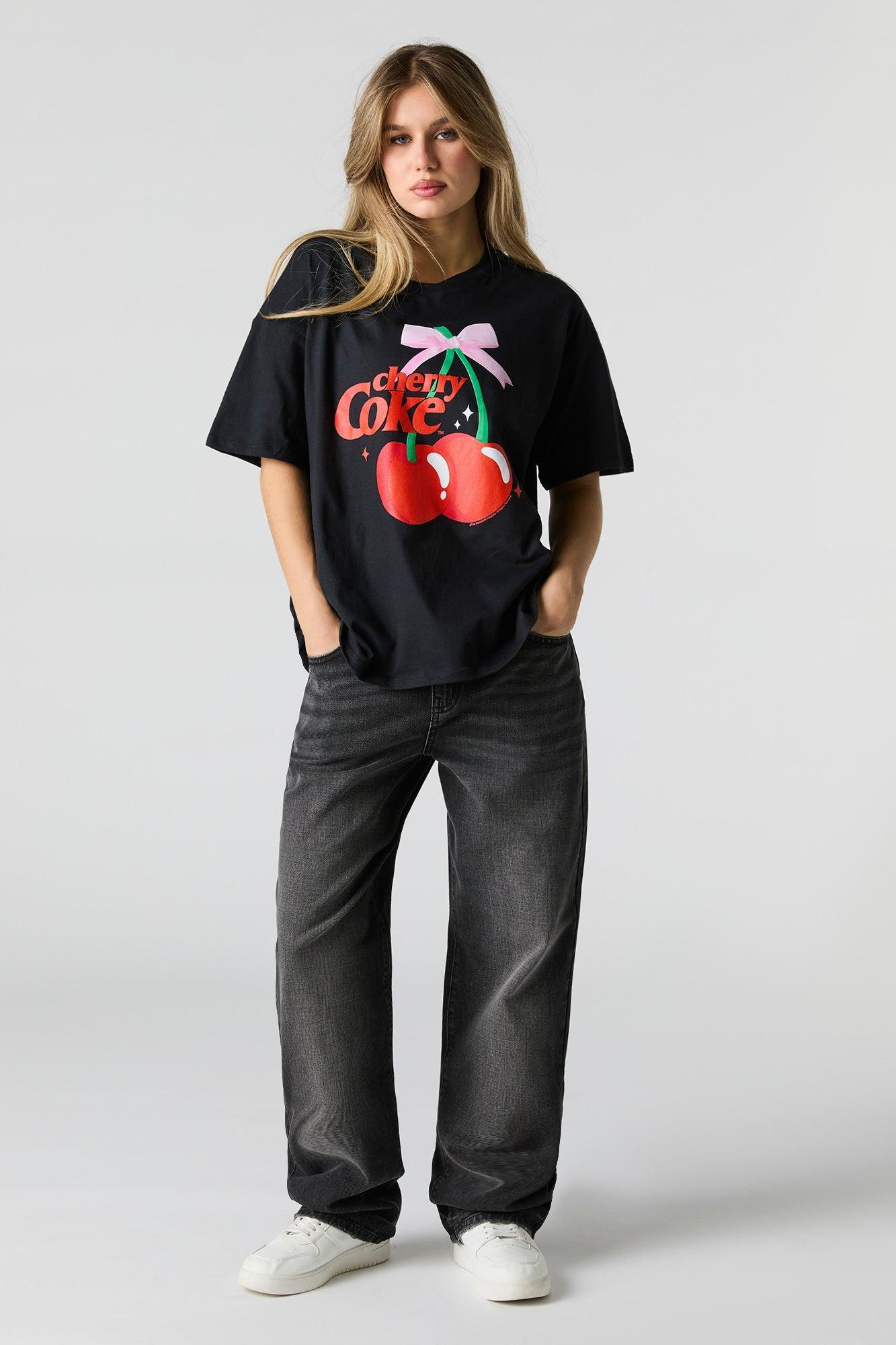 Cherry Coke Graphic Boyfriend T-Shirt Female Product Image