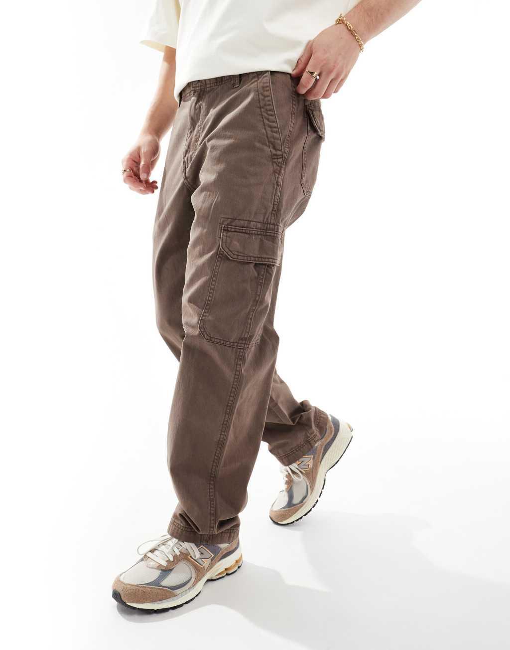 Cotton On tactical relaxed pocket pants in brown Product Image