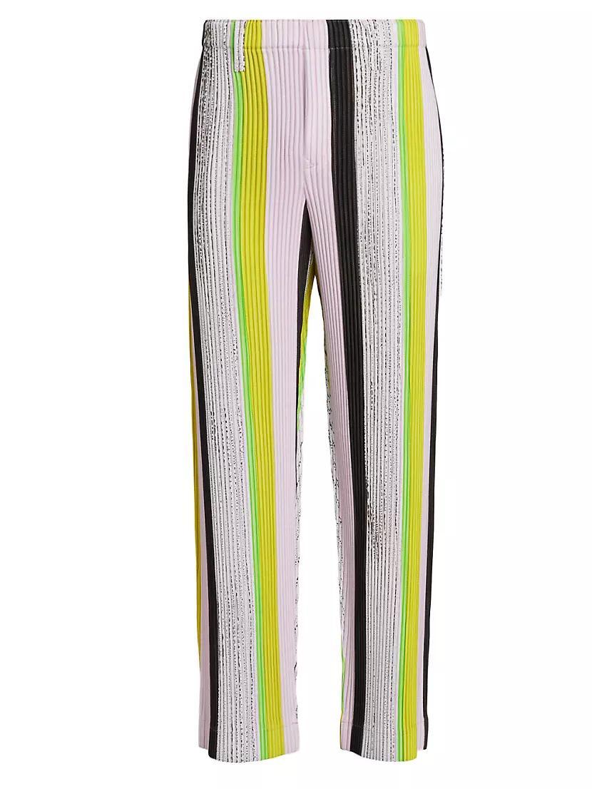 Striped Pleated Trousers Product Image