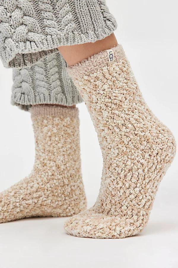 UGG Womens Cozy Chenille Sock Recycled Materials/Polyester Blend Socks in Seashell Pink Product Image