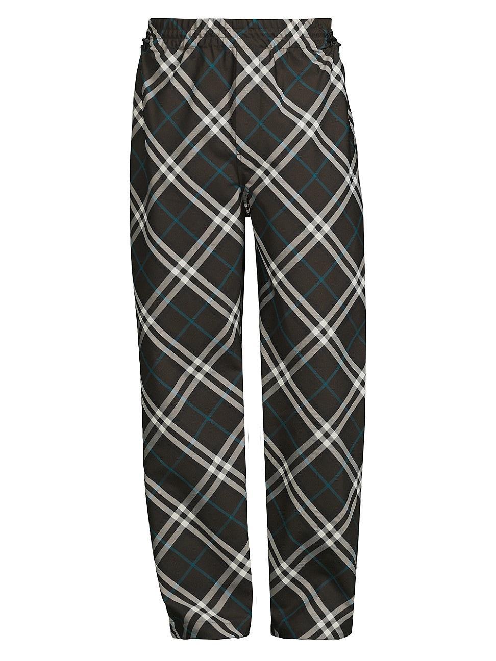 Mens Check Straight-Leg Pants Product Image