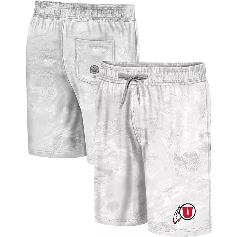 Mens Colosseum White Utah Utes Realtree Aspect Ohana Swim Shorts Product Image