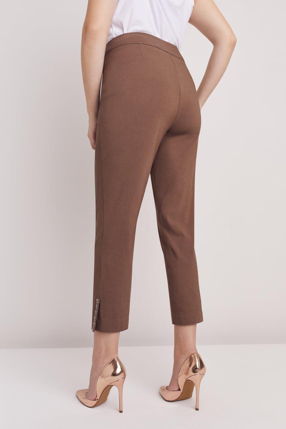 Roz & Ali Tummy Control Millennium Ankle Pant With Grommet Rivet Tape Trim - Plus Product Image