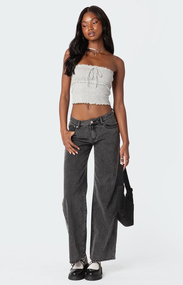 Edikted Womens Savannah Pointelle Tube Top Product Image