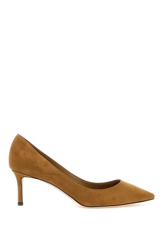 JIMMY CHOO Romy 60mm Suede Pumps In Beige Product Image