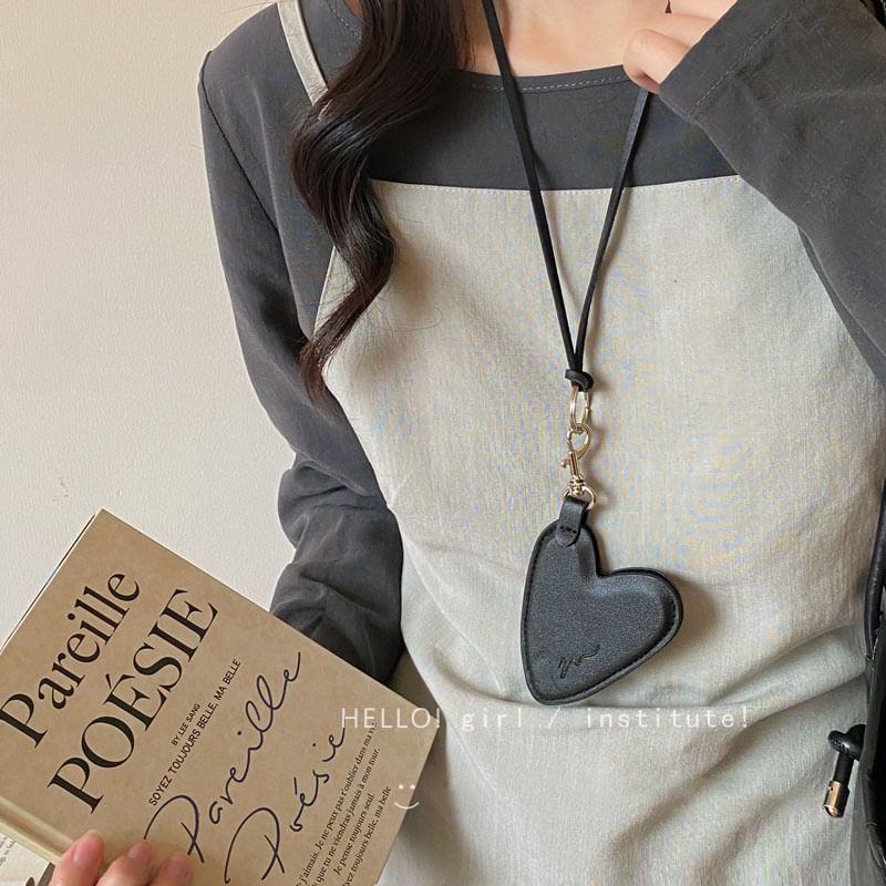 Faux Leather Coin Purse Necklace Product Image