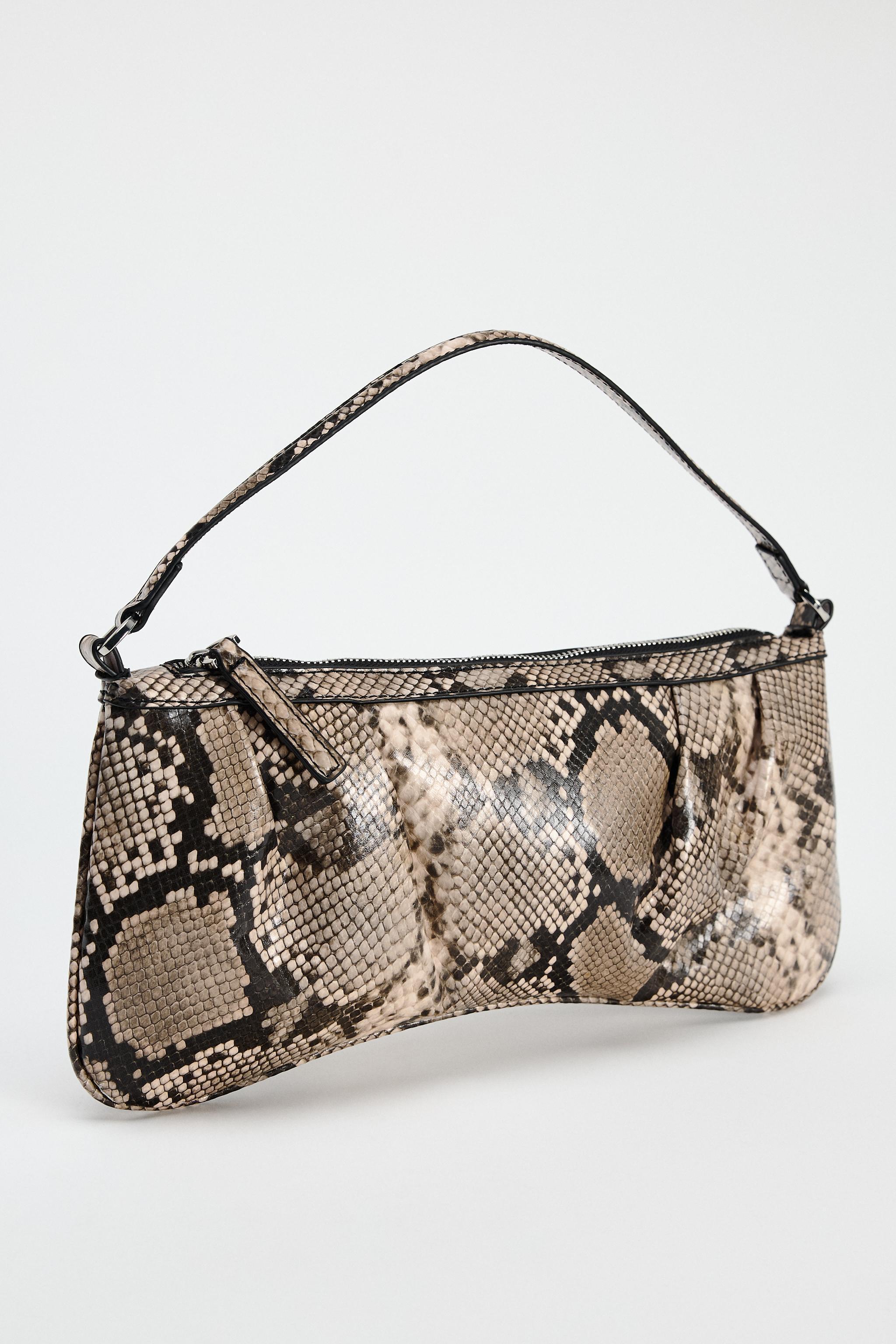 ANIMAL SKIN EFFECT SHOULDER BAG Product Image