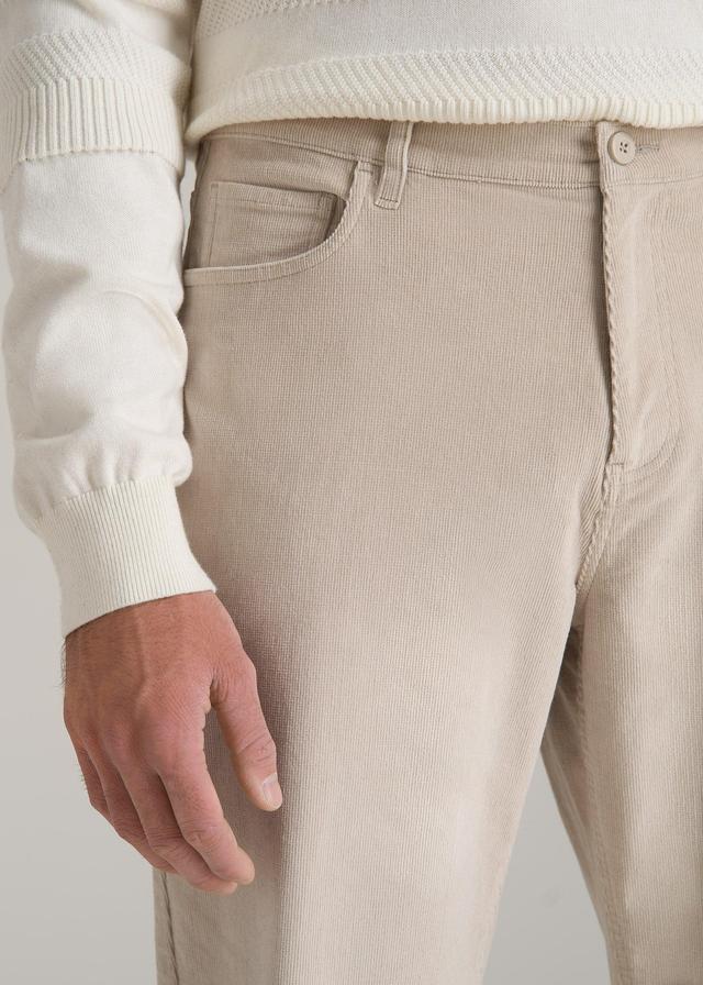 STRAIGHT-LEG Stretch Corduroy Pants for Tall Men in Drywall Tan Product Image