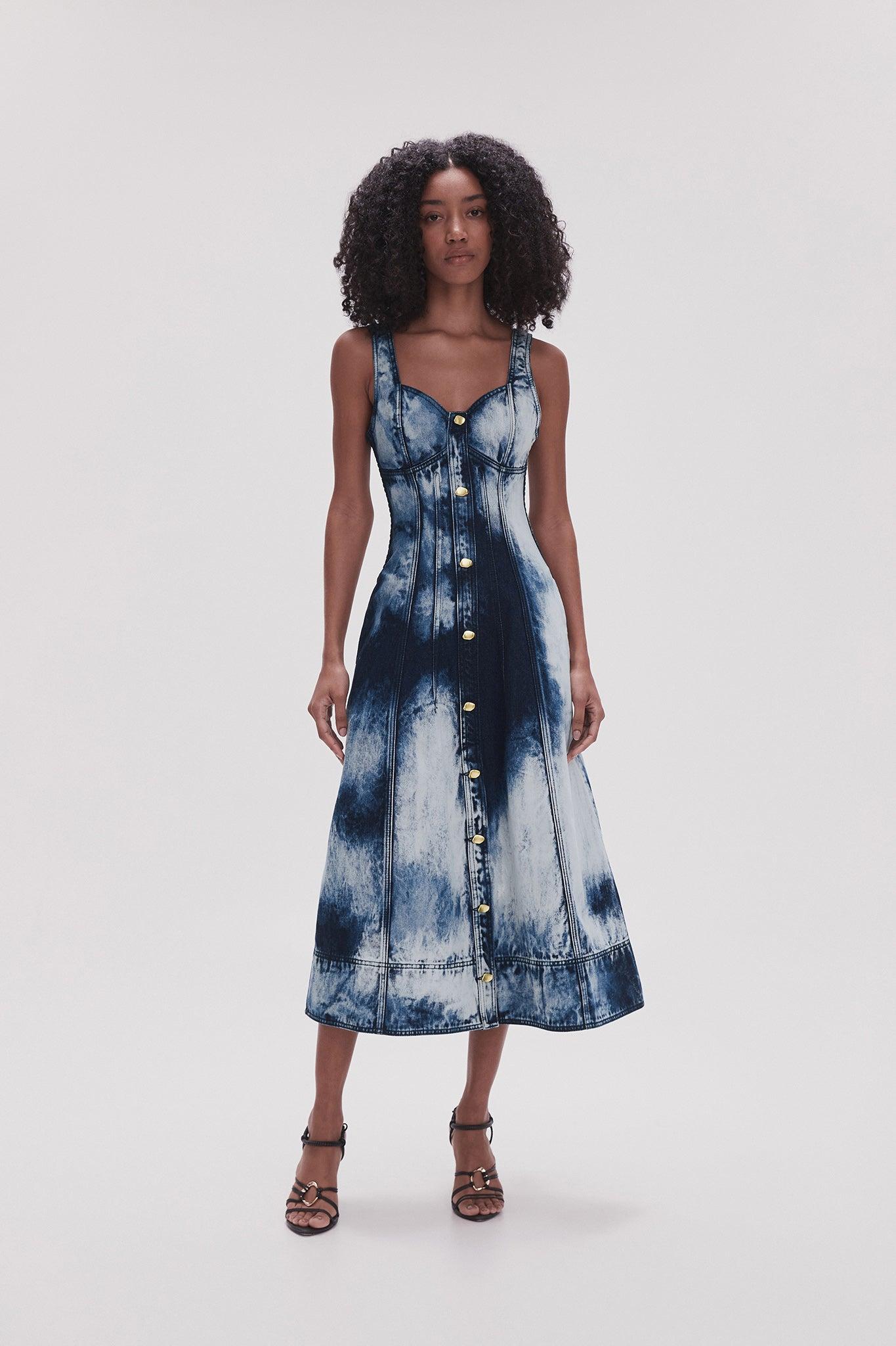 Enigma Denim Midi Dress Product Image